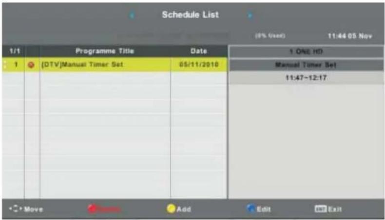 Grunkel LED-20H HDT2 - Schedule List (Lista de programas) - 1