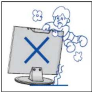 Cartoon illustration showing a person holding a computer monitor with a blue 'X' symbol, surrounded by floating clouds.