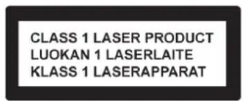 CLASS 1 LASER PRODUCT LUOKAN 1 LASERLAITE KLASS 1 LASERAPPARAT