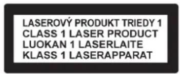 LASEROVÝ PRODUKT TRIEDY 1 CLASS 1 LASER PRODUCT LUOKAN 1 LASERLAITE KLASS 1 LASERAPPARAT
