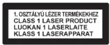 1. OSZTÁLYÚ LÉZER TERMÉKEKHEZ CLASS 1 LASER PRODUCT LUOKAN 1 LASERLAITE KLASS 1 LASERAPPARAT