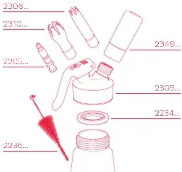 ISI Cream Profi Whip - Expanded Drawing - 1