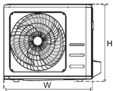 SAMSUNG AR12TXHQBWKN - ΔΙΑΣΤΑΣΕΙΣ ΕΓΚΑΤΑΣΤΑΣΗΣ ΤΗΣ ΜΟΝΑΔΑΣ - 2
