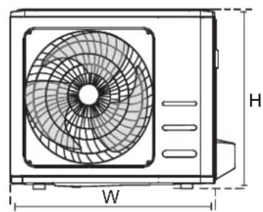 SAMSUNG AR12TXHQBWKN - DIMENSIONI DI MONTAGGIO DELL'UNITÀ - 2