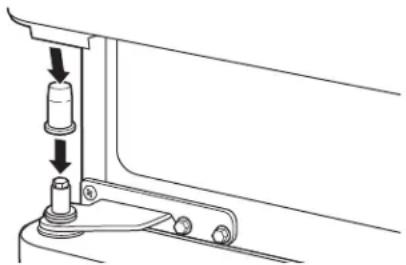 GE PFS22MBSBB - RE-SUSPENSION DE LA PORTE DU COMPARTIMENT RÉFRIGÉRATION - 1