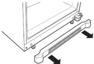 GE PFS22MBSBB - ⑤ TRANSFERT DU SUPPORT DE LA CHARNIÈRE DU BAS (modèles avec porte du compartiment congélation) - 1