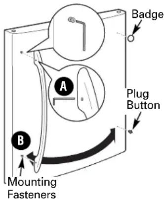 Mounting Fasteners A B Badge Plug Button