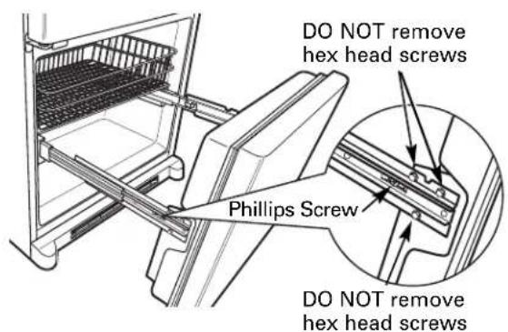 DO NOT remove hex head screws Phillips Screw DO NOT remove hex head screws