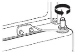 GE PFS22MBSBB - ② ENLÈVEMENT DE L'AXE DE LA CHARNIÈRE DU CENTRE - 1