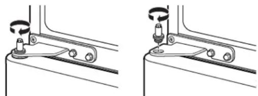 GE PFS22MBSBB - INSTALL CENTER HINGE PIN - 1