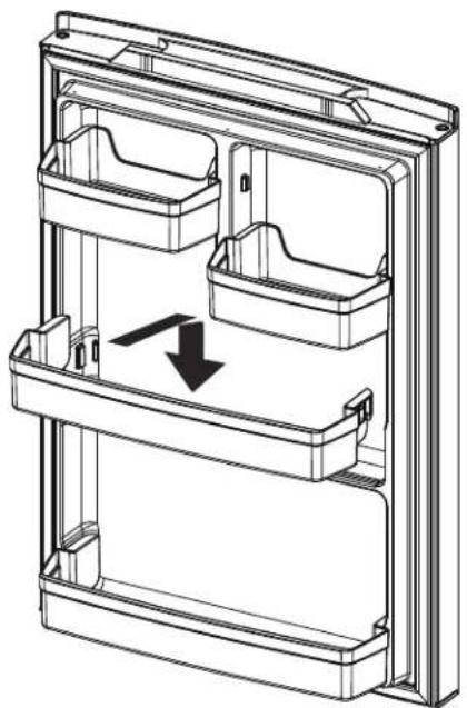 GE GNE21FSKSS - Balconnets 4 litres non réglables (non réglables) - 1