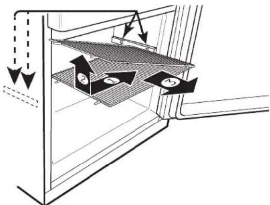 Diagram illustrating airflow or ventilation system with labeled components and directional arrows indicating flow direction