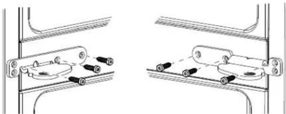 GE GFE26JMMES - REINSTALLING CENTER HINGE BRACKETS AND HINGES - 1