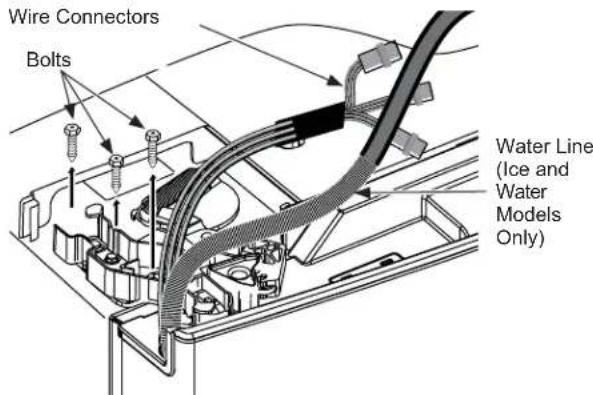 Wire Connectors Bolts Water Line (Ice and Water Models Only)