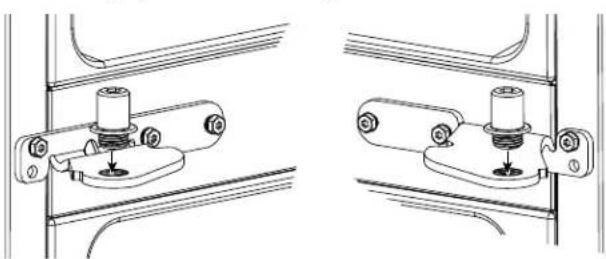GE GFE26JMMES - REINSTALLING CENTER HINGE BRACKETS AND HINGES - 2