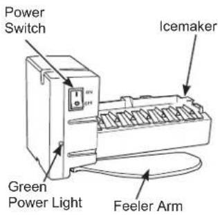 Power Switch Icemaker Green Power Light Feeler Arm