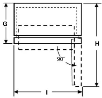 G 90° H