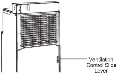 Ventilation Control Slide Lever