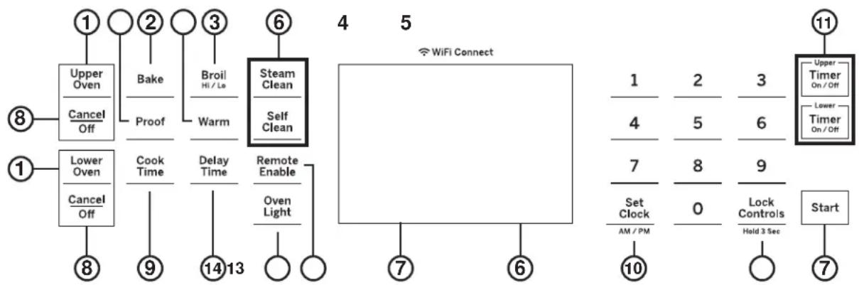 GE JKS3000SNSS - Controles del Horno de Pared Simple - 3