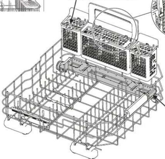 GE GDF645SGNWW - Chorros de Agua para la Limpieza Profunda de Utensilios de Plata (en algunos modelos) - 3