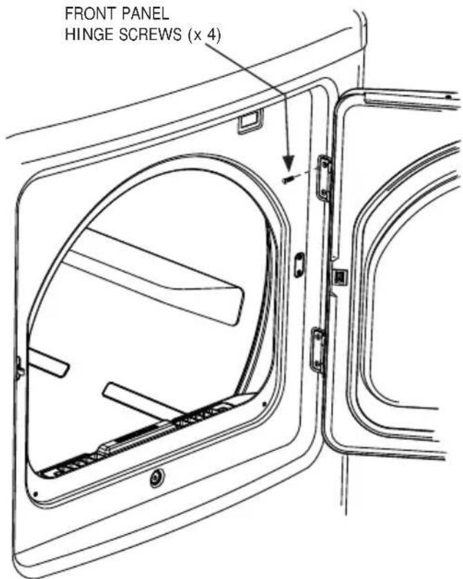 FRONT PANEL HINGE SCREWS (x 4)