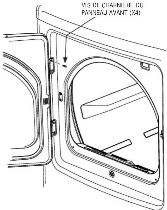 VIS DE CHARNIÈRE DU PANNEAU AVANT (X4)