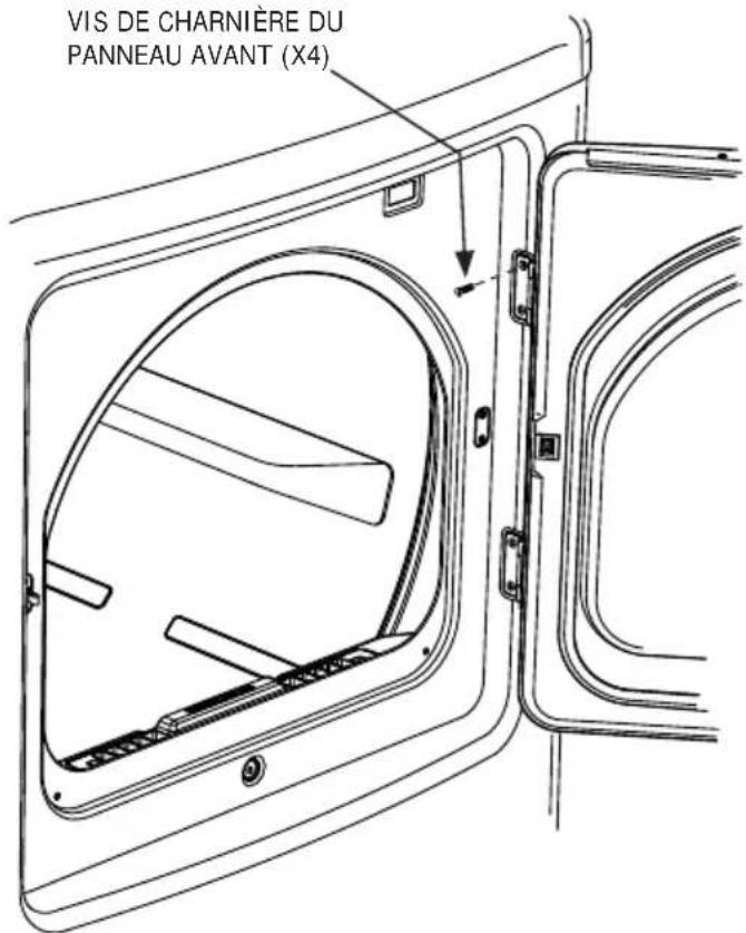 VIS DE CHARNIÈRE DU PANNEAU AVANT (X4)