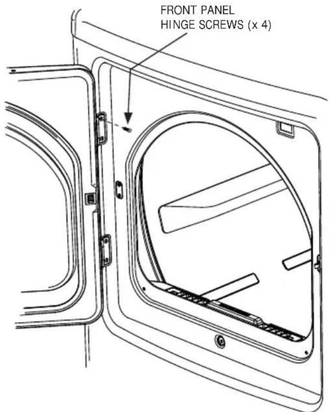 FRONT PANEL HINGE SCREWS (x 4)