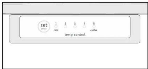 set press 1 2 3 4 5 cold colder temp control