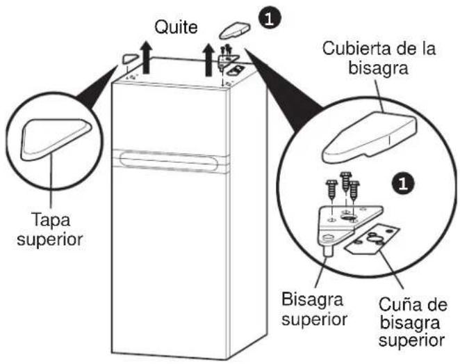 Quite Tapa superior Cubierta de la bisagra Bisagra superior Cuña de bisagra superior
