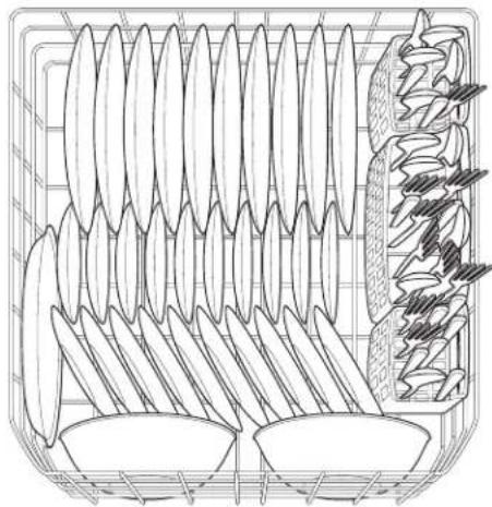 FRIGIDAIRE FFBD2408NB - Loading the Bottom Rack - 1