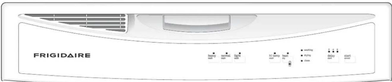FRIGIDAIRE heavy wash normal wash light wash hi comp wash heat dry washing drying close delay start start cast