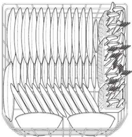 FRIGIDAIRE FFBD2408NB - Loading the Bottom Rack - 2