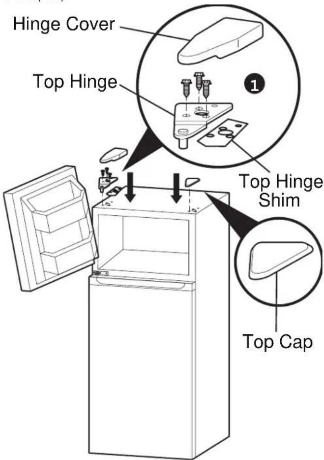 Hinge Cover Top Hinge 1 Top Hinge Shim Top Cap
