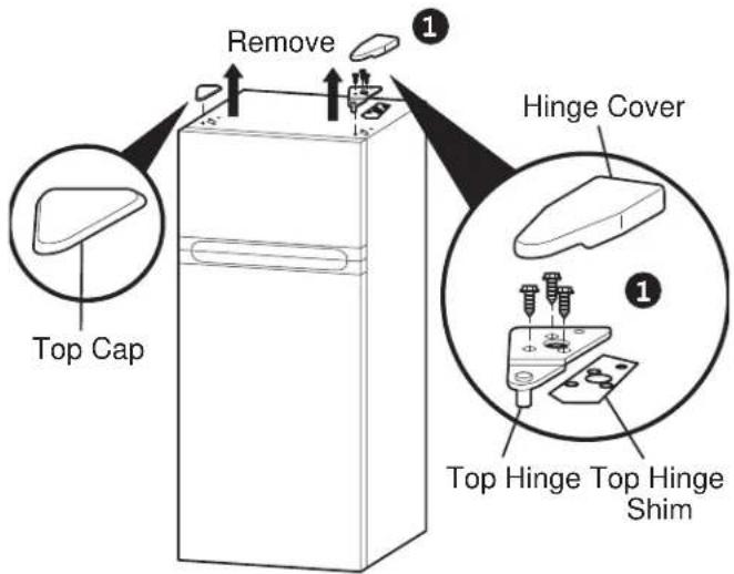 Remove Top Cap Hinge Cover Top Hinge Top Hinge Shim