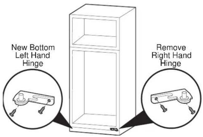 New Bottom Left Hand Hinge Remove Right Hand Hinge