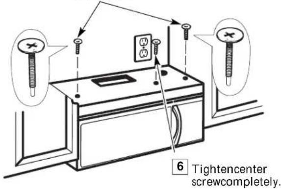 6 Tightencenter screwcompletely.