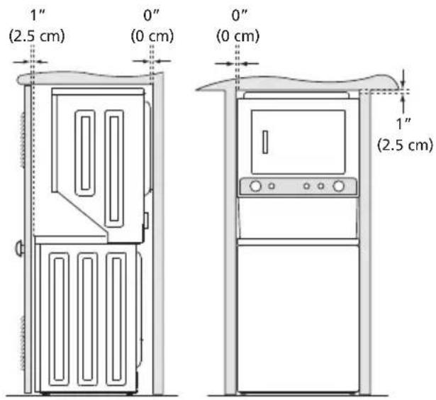 1" (2.5 cm) 0" (0 cm) 0" (0 cm) 1" (2.5 cm)