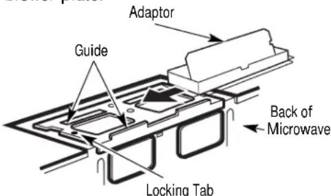 Adaptor Guide Back of Microwave Locking Tab