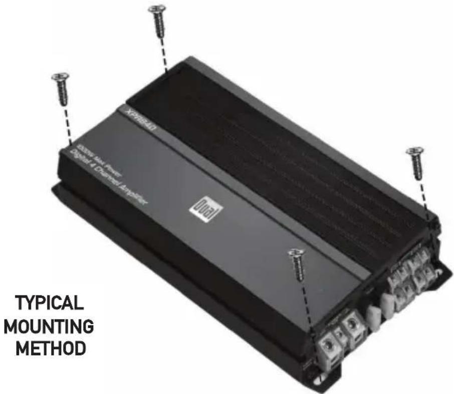 X7222-10 Digital Audio Power Digital & Channel Amplifier TYPICAL MOUNTING METHOD