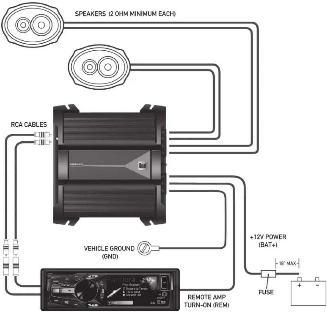 DUAL XPR540 - Typical Wire Routing - 1