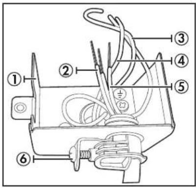 Technical diagram of a mechanical device with numbered components for identification.