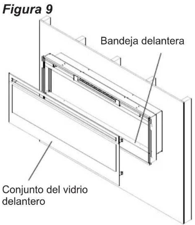 Figura 9 Bandeja delantera Conjunto del vidrio delantero