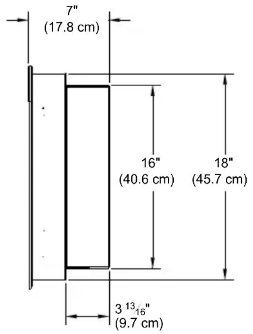 7" (17.8 cm) 16" (40.6 cm) 18" (45.7 cm) 3 13 16" (9.7 cm)