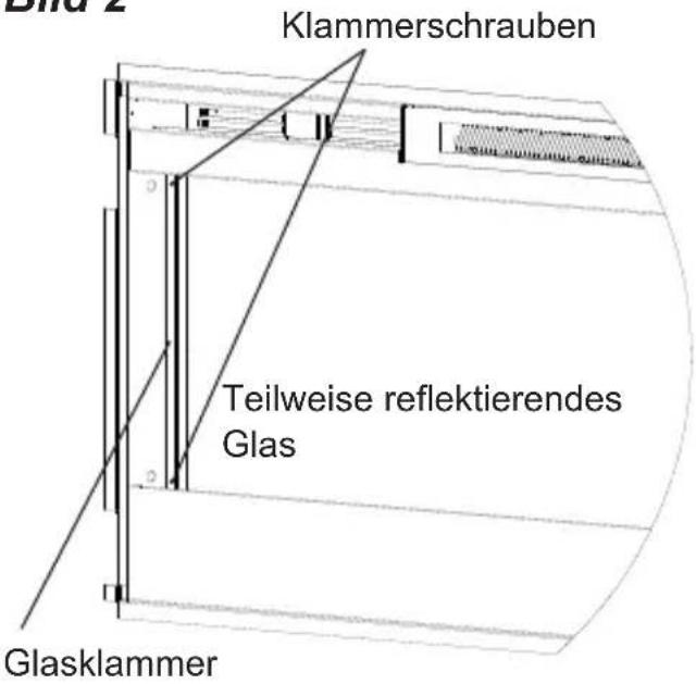 Klammerschrauben Teilweise reflektierendes Glas Glasklammer