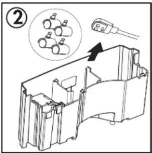 Technical diagram showing a mechanical assembly with labeled components and an inset image of molecular structures.