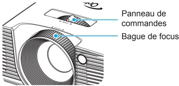 OPTOMA HD26B - Réglage du zoom/de la mise au point du projecteur - 1