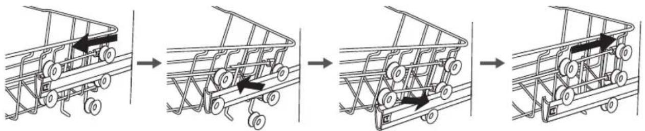 DELONGHI DDW60X17 - adjusting the upper basket - 1