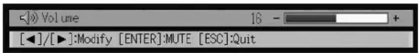 Volume 16 - + [◀]/[▶]:Modify [ENTER]:MUTE [ESC]:Quit