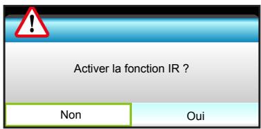 Activer la fonction IR ? Non Oui
